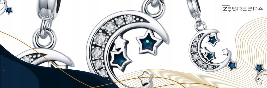 Moon Charms Pr 925 Pendant Bead Charms Stars Night