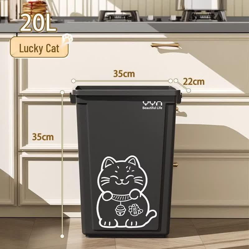 Chengyang 20L Lucky Cat Lidless Kitchen Trash Can (5-Pack)