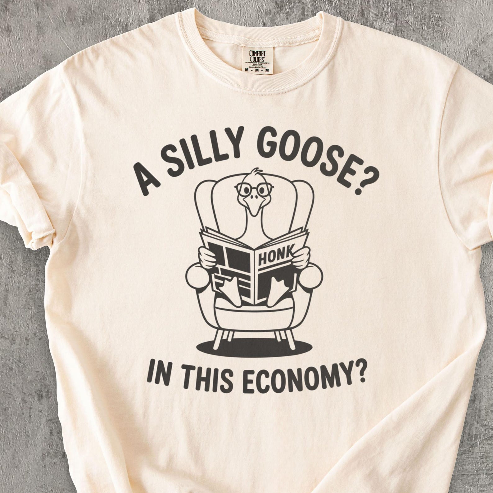Silly Goose Shirt, Funny Goose Shirt, In This Economy Shirt, Cute Funny Animal Tee, Relatable Humor Shirt, Vintage Style Graphic Tee S