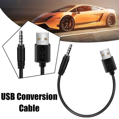 3.5mm Plug AUX Audio Jack To USB 2.0 Male Charger Cable Adapter Cord For Car MP3 USB Conversion Cable D8O1