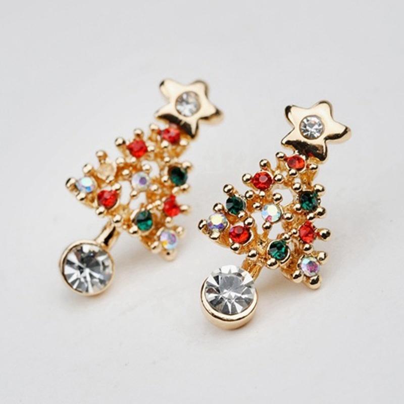 1 Pair Elegant Lady Christmas Tree Star  Earrings  Jewlery