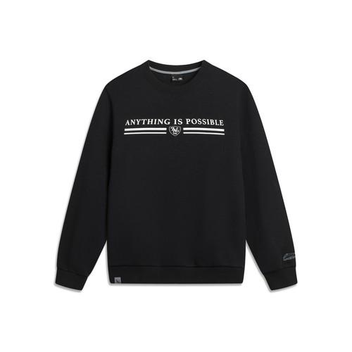 

Li Ning Men s Black Crew Neck Embroidered Letter Sweatshirt EU XXL чорний