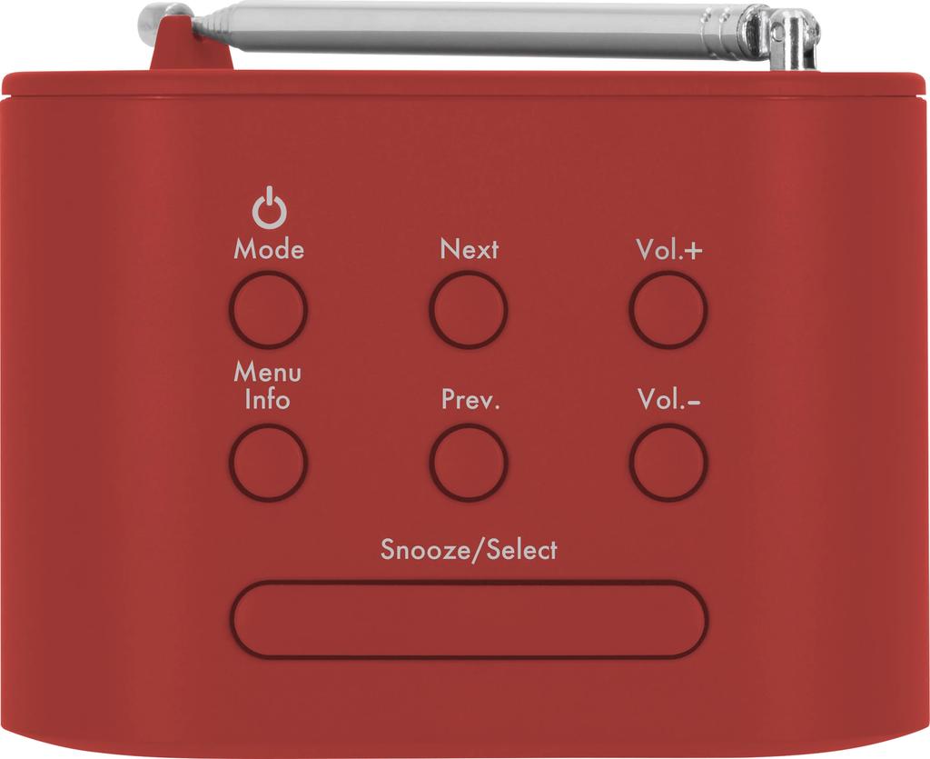 TechniSat TECHNIRADIO 40 DAB+ FM USB Digital Clock Radio Red