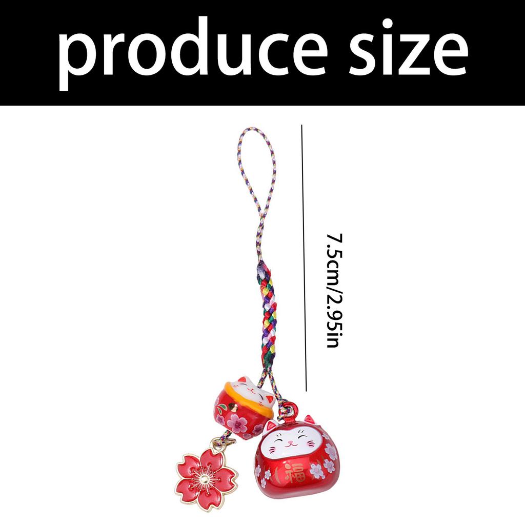 Uroczy Breloczek z Wisiorkiem Maneki Neko Idealny do Dekoracji Samochodu lub Osobistych Przedmiotów Plecak Koty Ozdoba Wielokolorowy