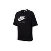 (WMNS) Air Logo Printing Loose Knit Sports Short Sleeve Black T-Shirt Women's DB3841-010