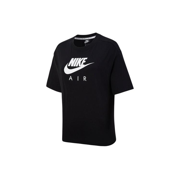 (WMNS) Nike Air Logo Printing Loose Knit Sports Short Sleeve Black T-Shirt Women s DB3841-010 M