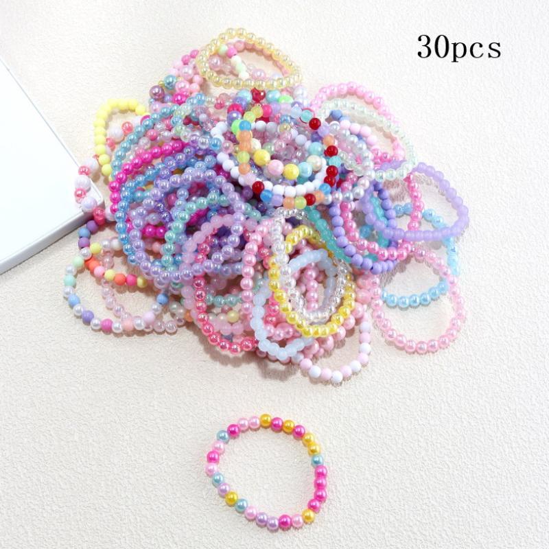 10-30Pcs Colorful Beads Bracelet Kids Girls Birthday Party Favors Goodie Pinata Filler Baby Shower Wedding Guest Treat Gifts