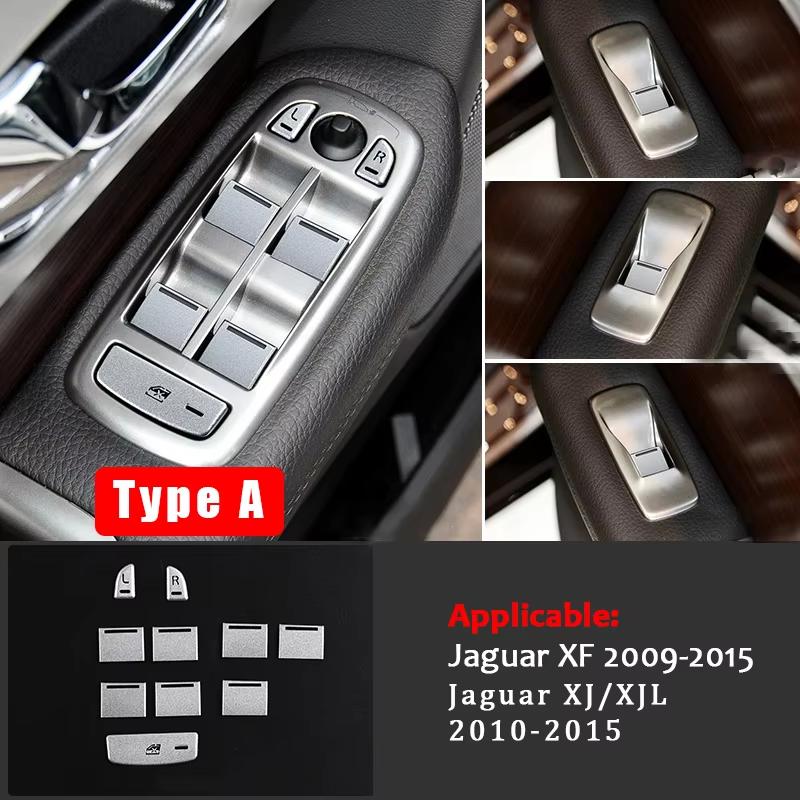For Jaguar XF Sticker Gear Button Accessories For Car Interior Replacement Parts X250 Center Console Button Cover 2010 To 2015