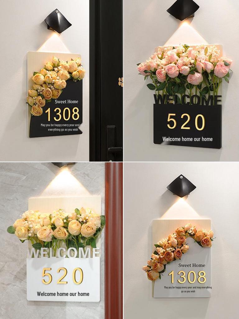 DIY House Number Plate - Stylish Entrance Decor for Homes and Hotels