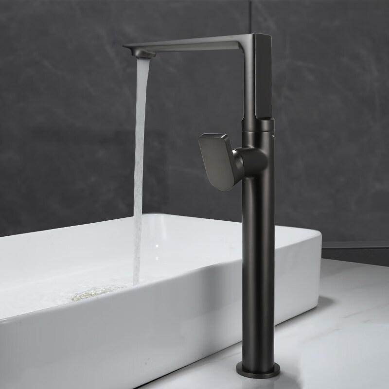 TLXT Gunmetal Gray Rotatable Washbasin Faucet