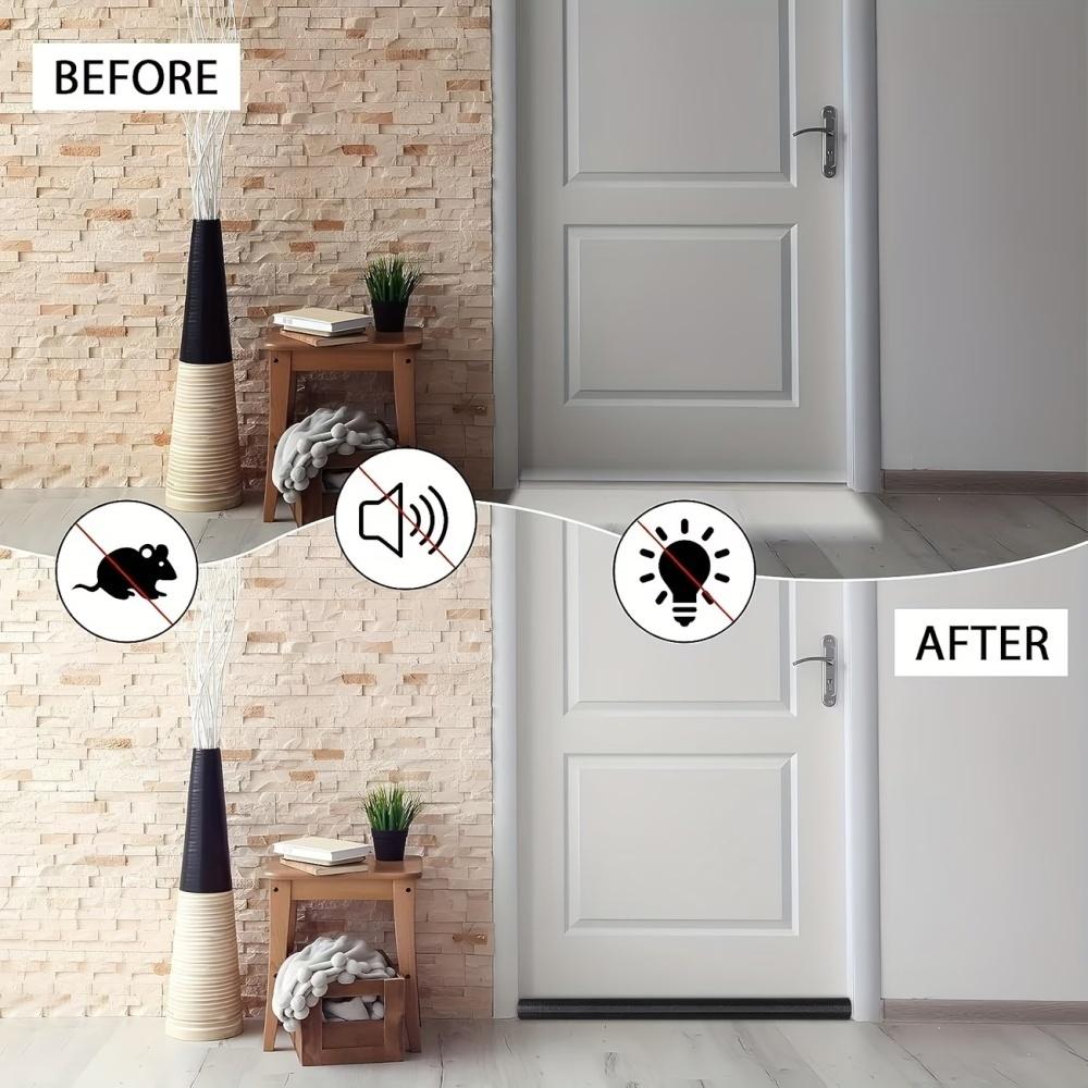 1PC Flexible Soundproof Under Door Draft Stopper Door Bottom Seal Strip Thicker Anti-Cold Gap Blocker Sealing Weather Strip