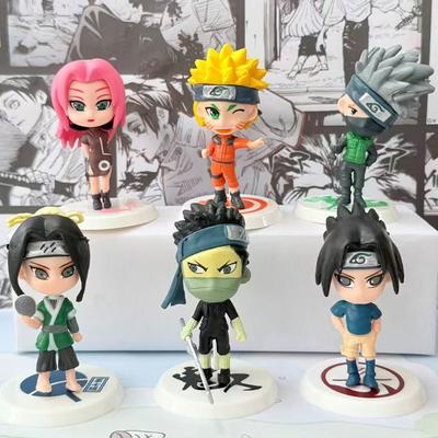 6-12pcs/set Anime Figure Naruto Shippuden Hinata Sasuke Itachi Kakashi Gaara Action Figure Q Version PVC Figures Toys Gift