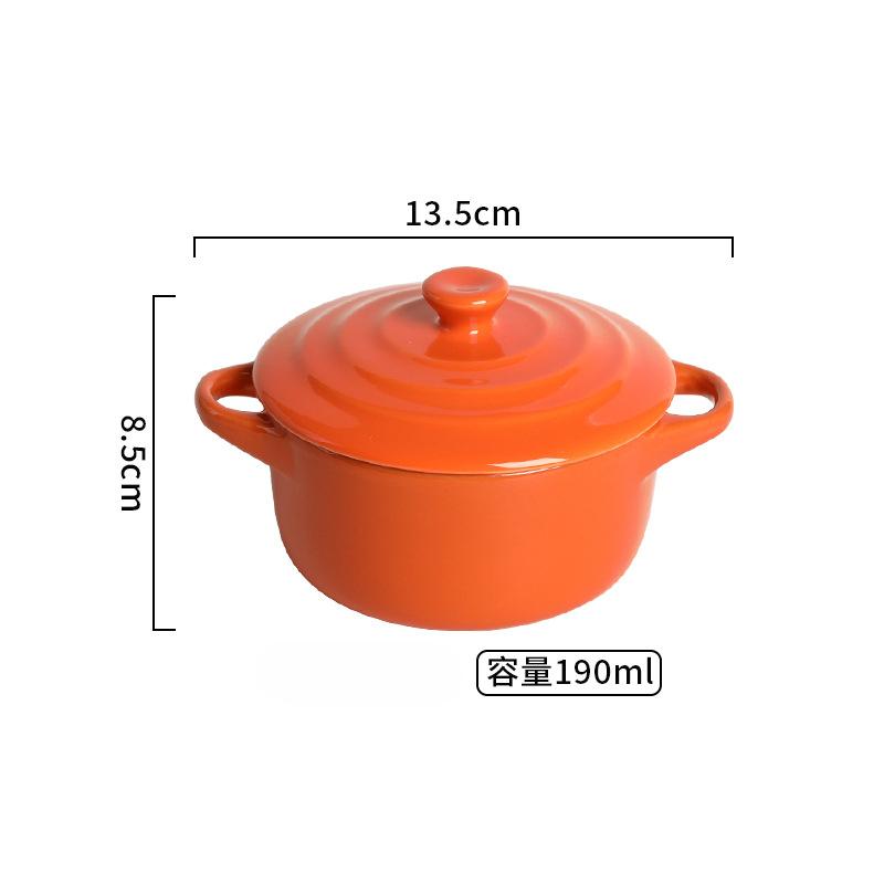 Water Separated Stewing Cup Light Luxury Ceramic Double Ear Stewing Pot with Lid Household Special Bowl