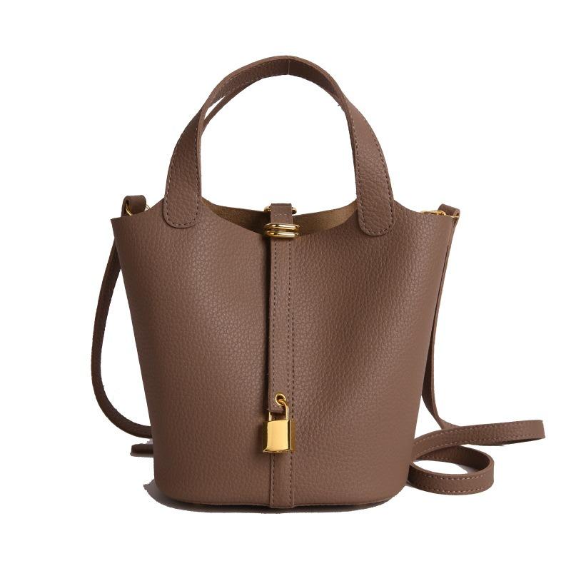 High-end fashion handbag bag women's new simple casual bucket bag trendy messenger bag large capacity