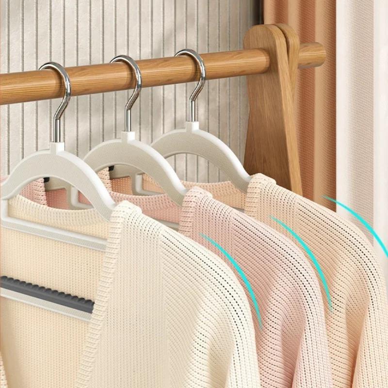Non-Slip Clothes Hanger No Trace Clothes Hanging Wet and Dry Household Hangers Dormitory Bedroom Special Storage Clothes Hanging