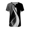 Fashion Plus Size Women's Casual Short Sleeve Round Neck Print T-shirt With Pockets