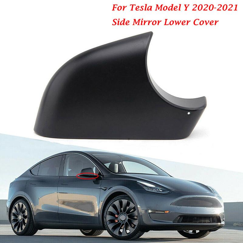 

Car Front Side Mirror Wing Cover Lower Bottom Holder Matte Black Cap for Tesla Model Y 2020 2021 Auto Accessories