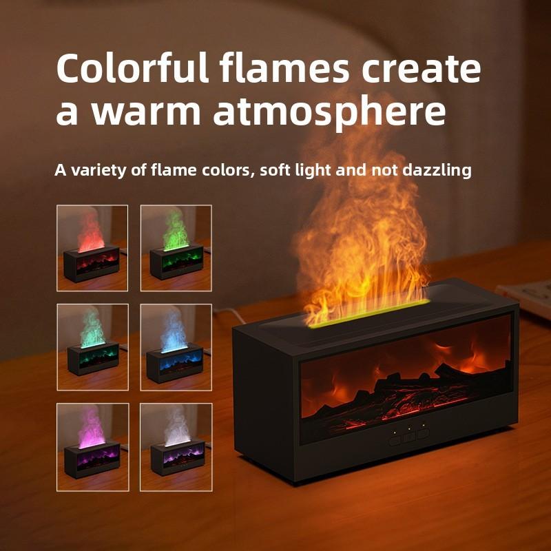 Crossborder Fireplace Aromatherapy Machine With 3d Flame Usb Rechargeable For Home And Office Use