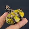 Bumblebee Jasper Pendant, 999 Copper Wire Wrapped Gemstone Jewelry, Handmade Pendant, For Mother Day