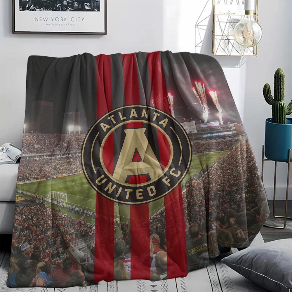 Atlanta United FC,pattern Flannel Blanket, High quality Comfortable for All Seasons, Home Decor, Warmth and Comfort, Perfect for Gifts. 80cm x 120cm