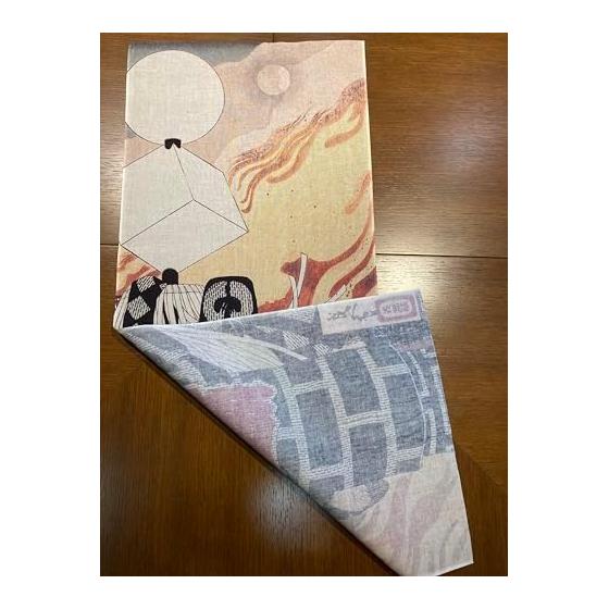 Yoshitoshi Tsukioka Tsuki Hyakushi: "Moon in the Smoke" - Firefighter 'I-gumi' Ukiyo-e Tenugui (Hand Towel) - Approx. 85cm x 35cm, Made in Japan.