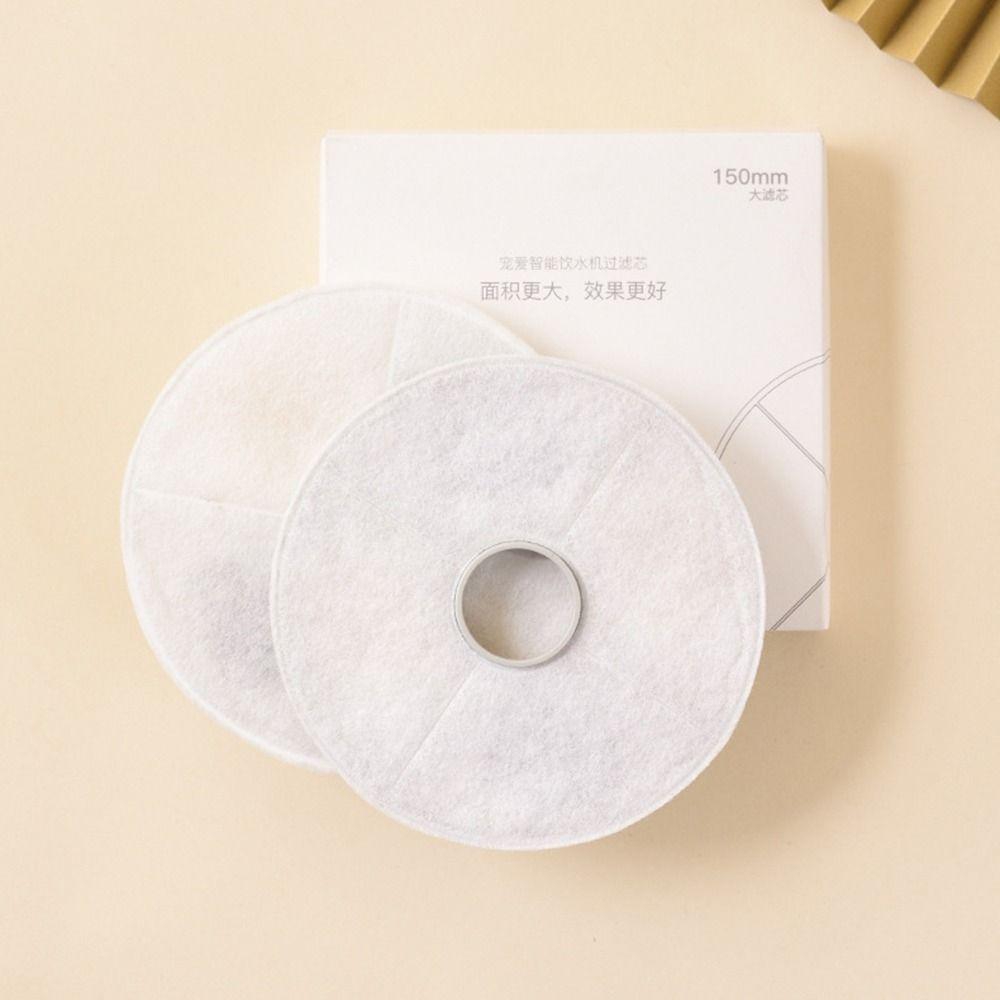 2Pcs Round Cat Water Fountain Filter Element  Dog Water Dispenser