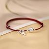 Cat Fish Zodiac Couple Bracelet: Red Woven Rope with Simple, Fresh Design