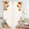 2pcs,Curtains Christmas Bells Gifts (2) Popular Minimalist Curtains Prints Light Filtering Curtains Festive Use for Bedroom &