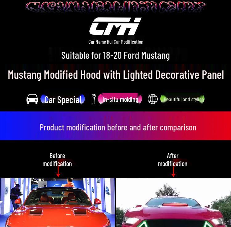 18-23 Ford Mustang Sequential Knight Rider Hood Lights with Remote Control