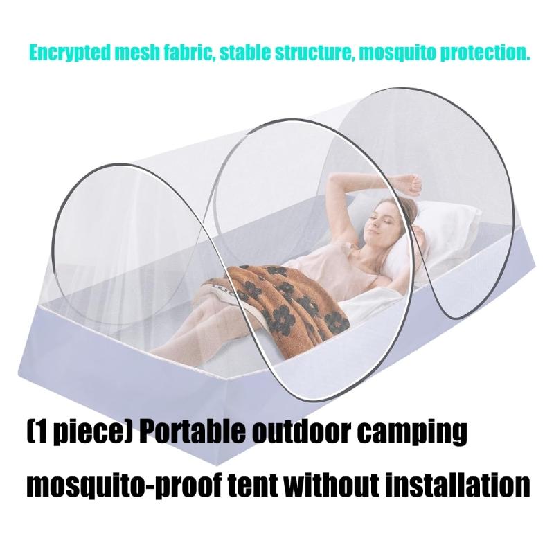 Faltzelt Einzelperson Outdoor Camping Moskitonetzzelt Atmungsaktiv Praktisches Netzschlafzelt für Camping, Angeln