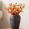 Zen Japanese Retro Black Pottery Vase for Dried Flowers - Large Tabletop Ornament for Living Room or Bedroom