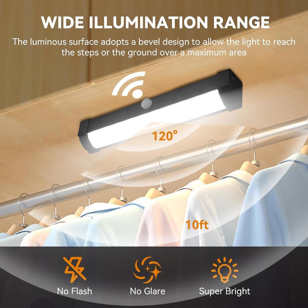 Motion Activated RV Step Lights, IP65 Waterproof Battery Operated Motorhome LED Light Strip Magnetic RV Night Light Bar For Motorhome, Trailers,