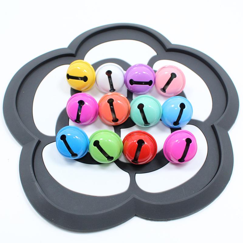 22mm Candy Color Enamel Metal Bells - Christmas Ornaments, DIY Pet Accessories, Keychain Pendants