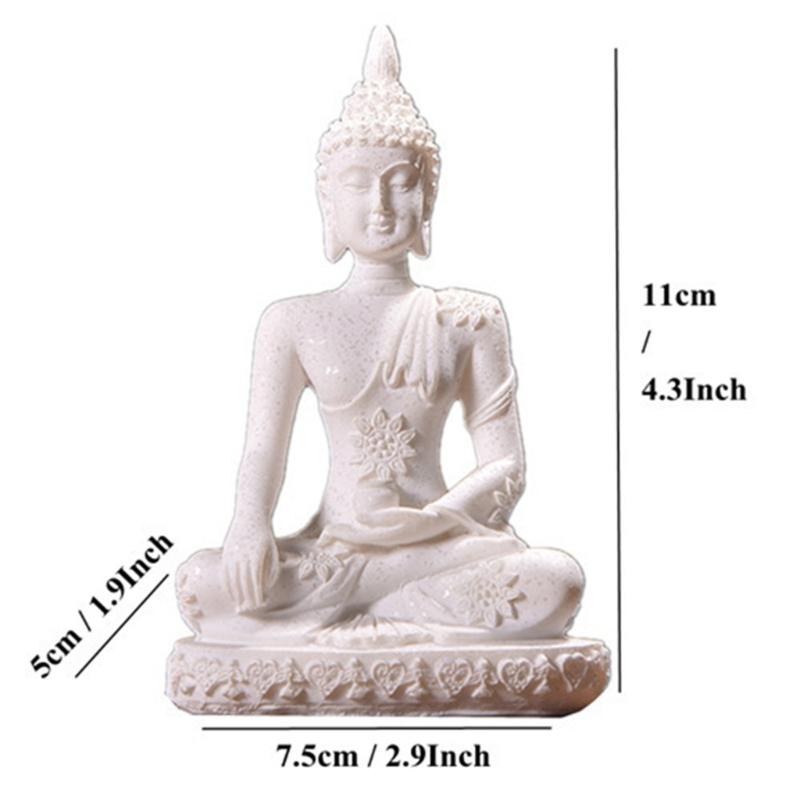 Resin Buddhist Statue Figurine Meditating Statue Sculpture Statue Home Decors Indoor Display Buddhist Statue