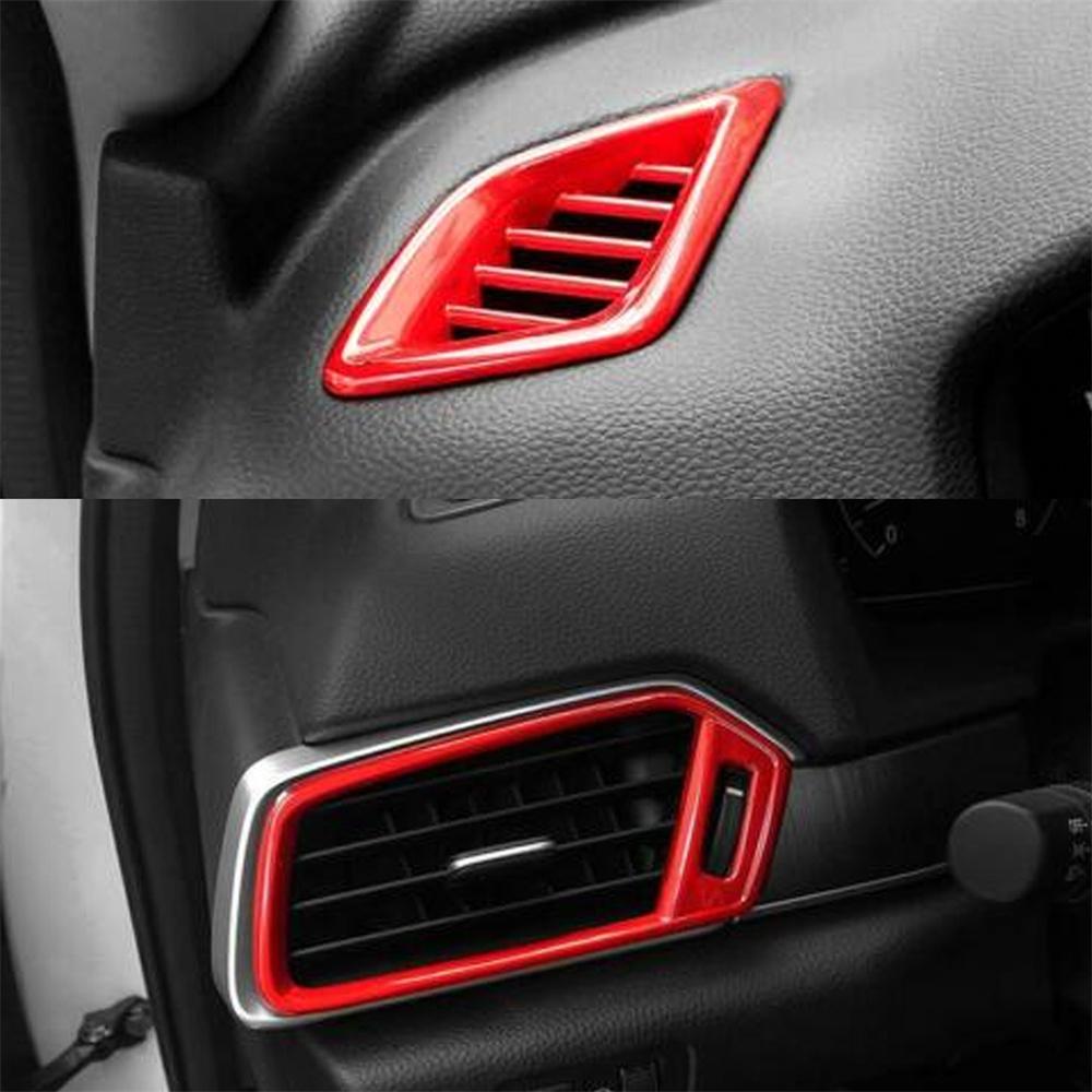 Interior Dashboard Air Vent AC Outlet Covers Trim Red For Honda Accord 2018-2022