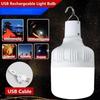 1PACK 80W USB Rechargeable LED Light Bulb for Outdoor Camping Night Fishing Emergency Lighting