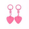 2Pcs Cute Candy Color Heart Keychain Korean Simple Love Keyring Bag Pendant Hanging Decoration Car Key Holder Couple Gifts