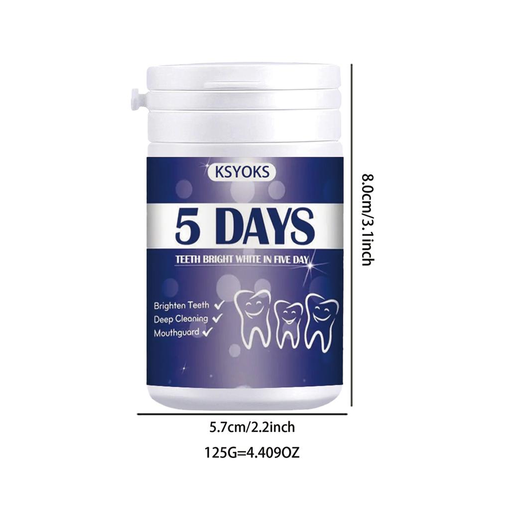 Whitening teeth within five days helps with oral care and fresh breath