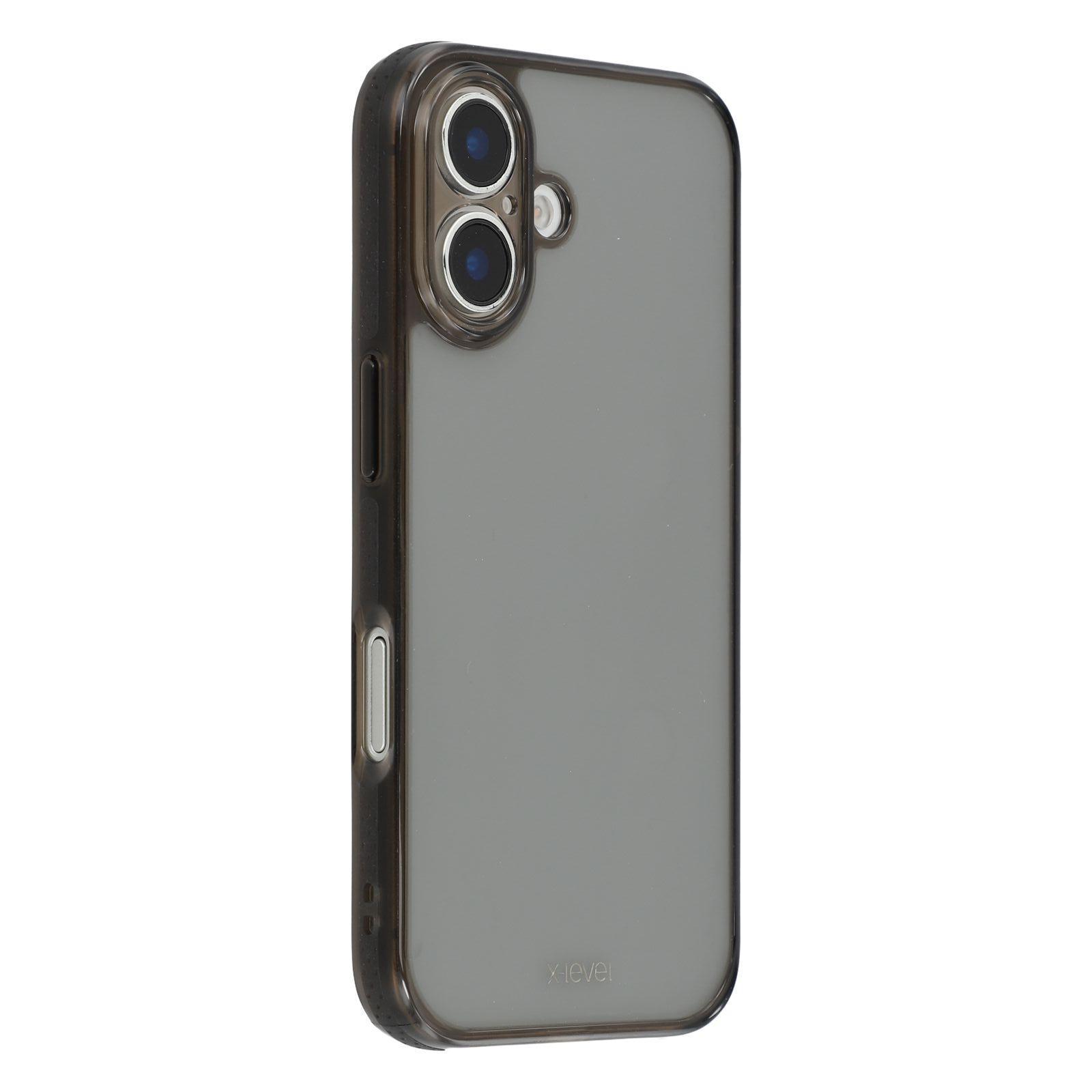 

X-LEVEL For iPhone 16 Case PC+TPU Translucent Phone Back Cover A