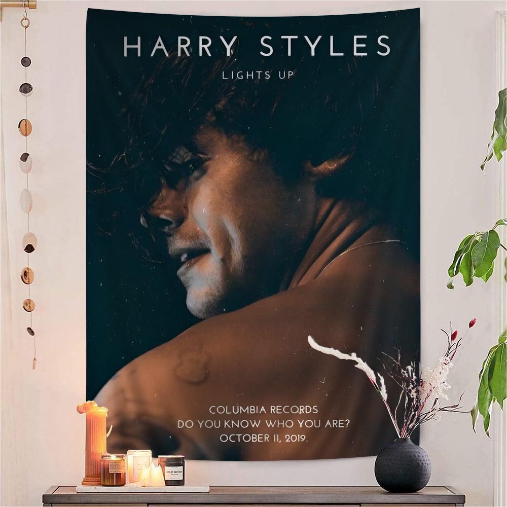 Singer HHarrys SStyles DIY Wall Tapestry Hippie Flower Wall Carpets Dorm Decor Wall Art Decor