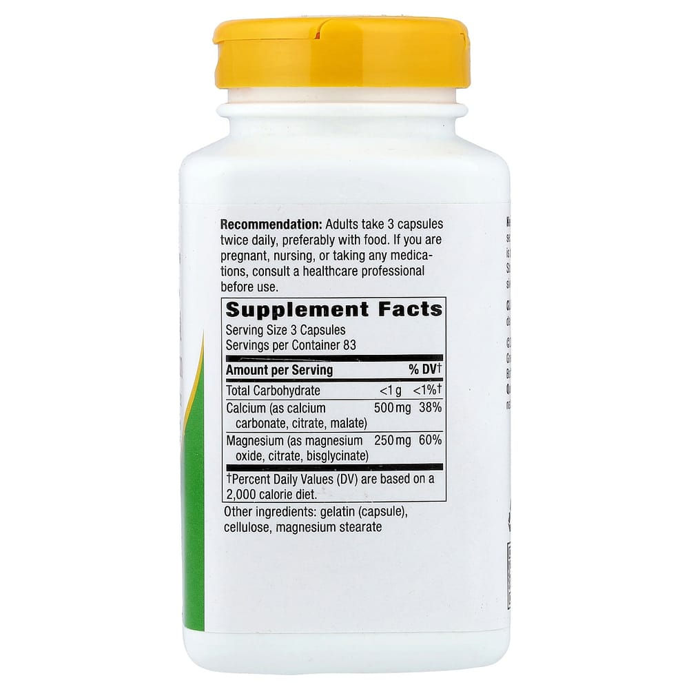 Nature's Way Calcium & Magnesium Mineral Complex 750mg, 250 Capsules