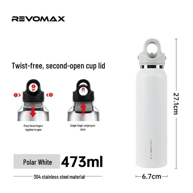 REVOMAX 16oz Threadless Insulated Mug