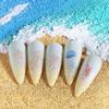 Jellyfish Summer Beach Nail Stickers Colorful Shell Starfish Conch Fish Adhesive Sliders Embossed Decals Manicure Foils Decor