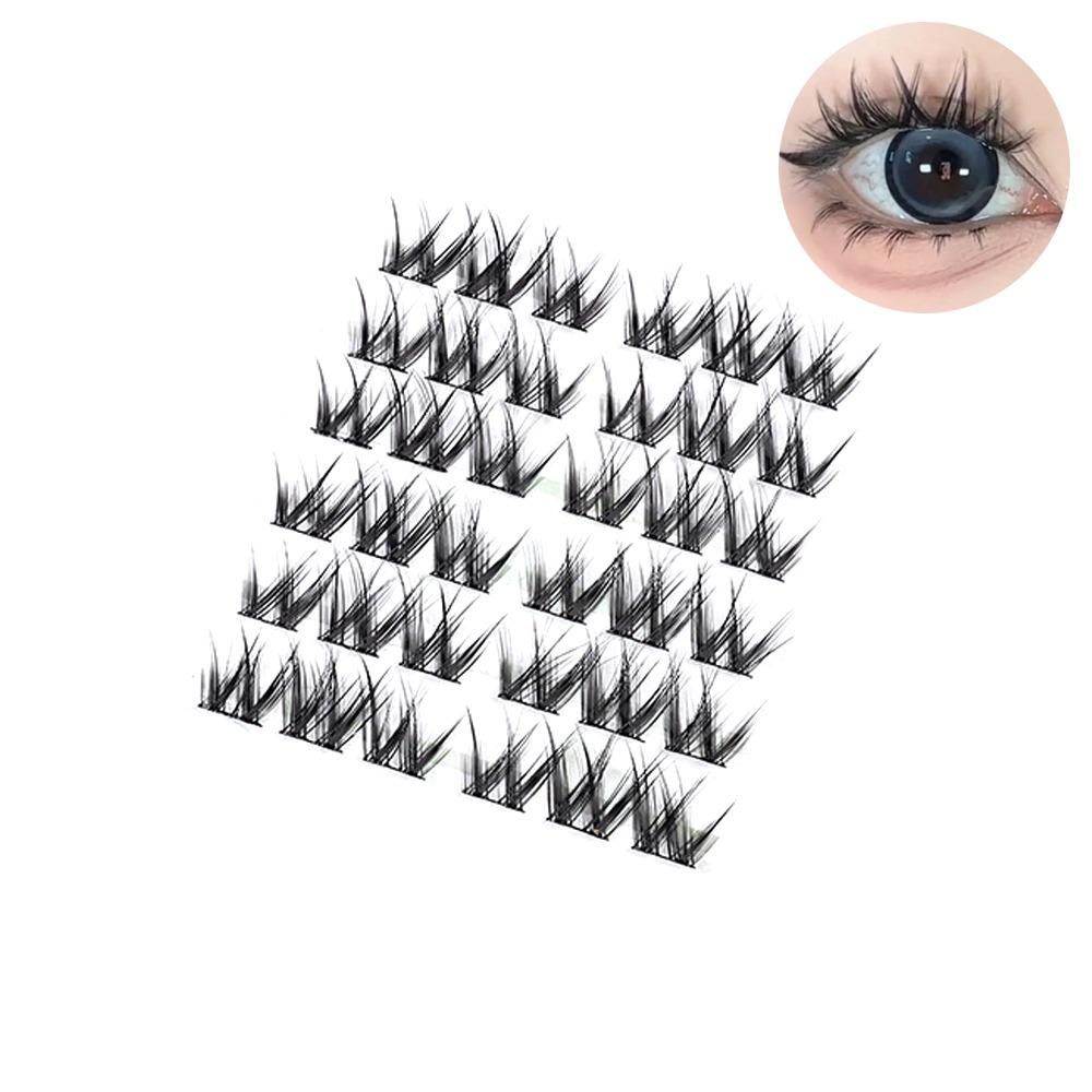 Press On Self Adhesive Cluster Lashes No Glue Needed Individual Eyelash  DIY Eyelash Extension