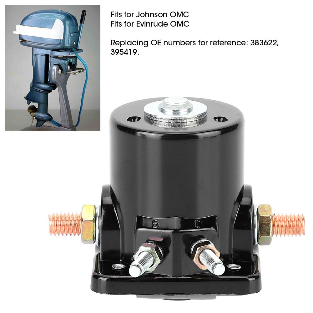 Outboard Starter Relay Solenoid Switch 383622 395419 Fits for Johnson