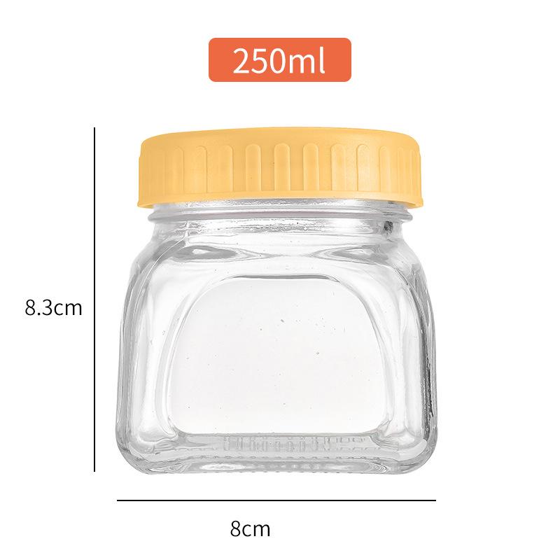 Macaron Color Series Glass Storage Jar for Candy, Dried Fruit, and Honey