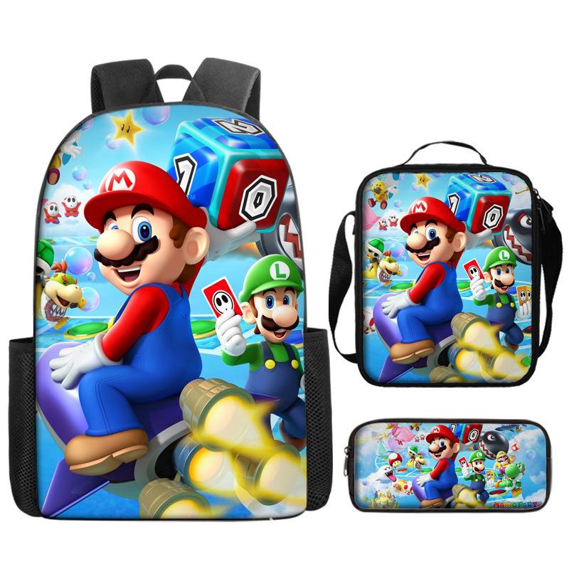 Super Elementary School Bag Cartoon Anime Backpack Mario Backpack Super Satchel