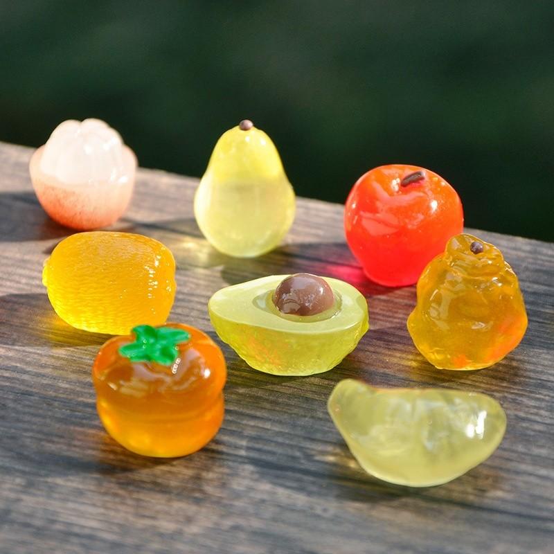 Resin Realistic Fruit Action Figures Model Toys For Educational Skills Prop