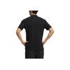 Adidas Pure Color Casual Mini-Logo Print Short Sleeve Polo Shirt Men Tops Black HM2952
