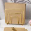 Golden napkin holder, iron tissue holder, three-dimensional hollow tissue box, restaurant square tissue paper storage rack